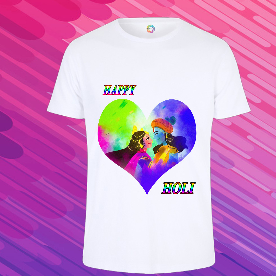 Holi Special Polyester Printed T-Shirt